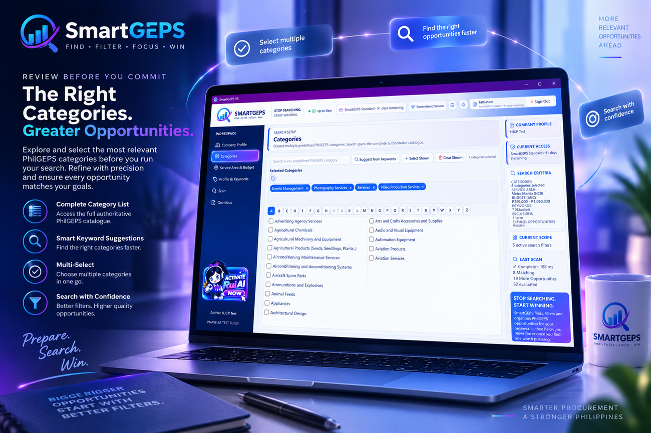 SmartGEPS — The Right Categories. Greater Opportunities.