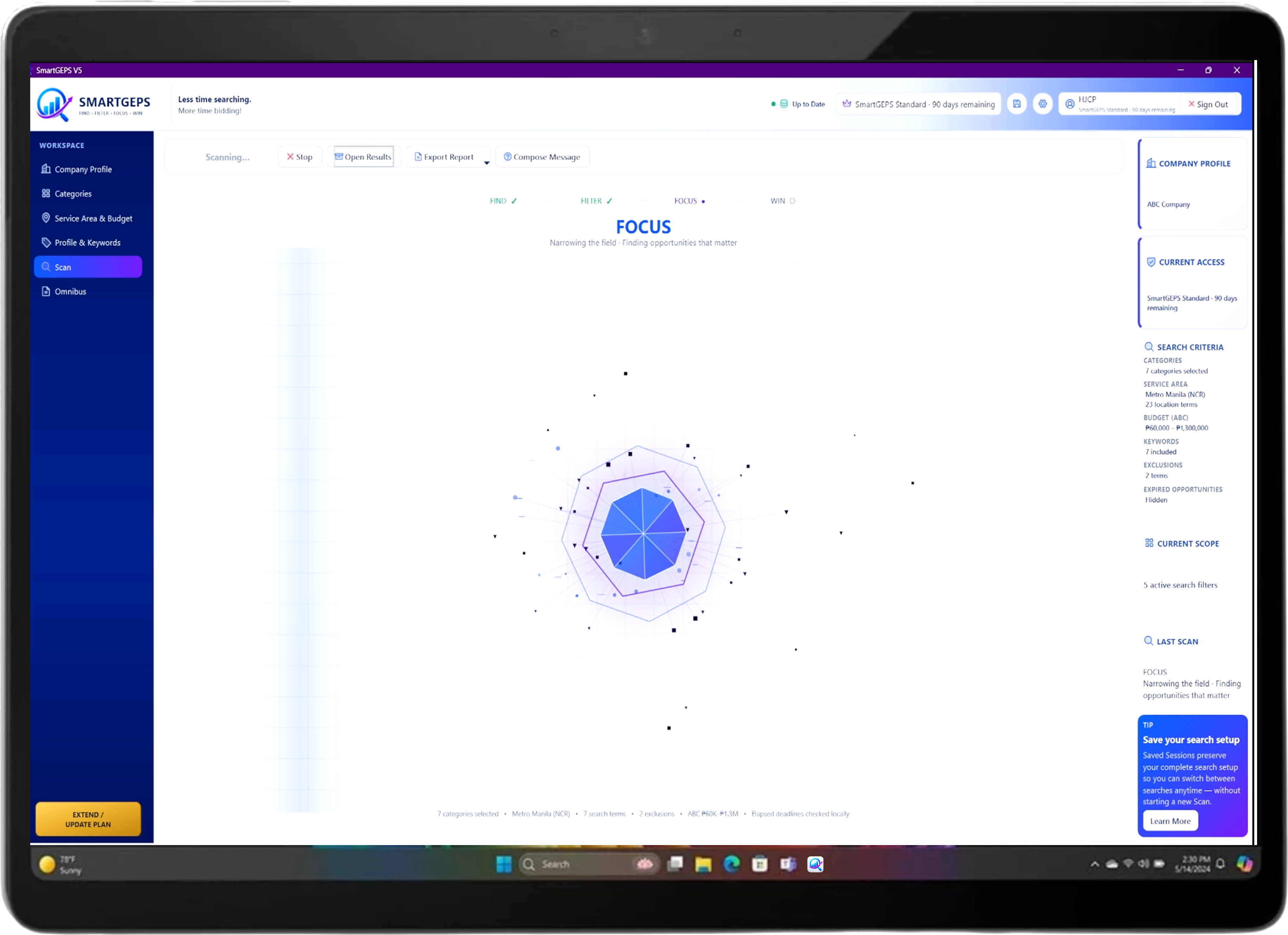 SmartGEPS scanning in action